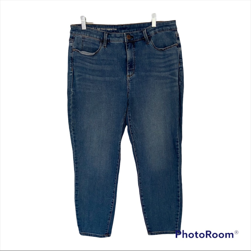 Talbots Flawless High Waist Jegging Crop Jeans Size 10 Medium Wash Stretch